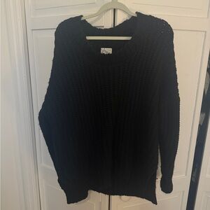 Aerie Offline Black Knit Sweater